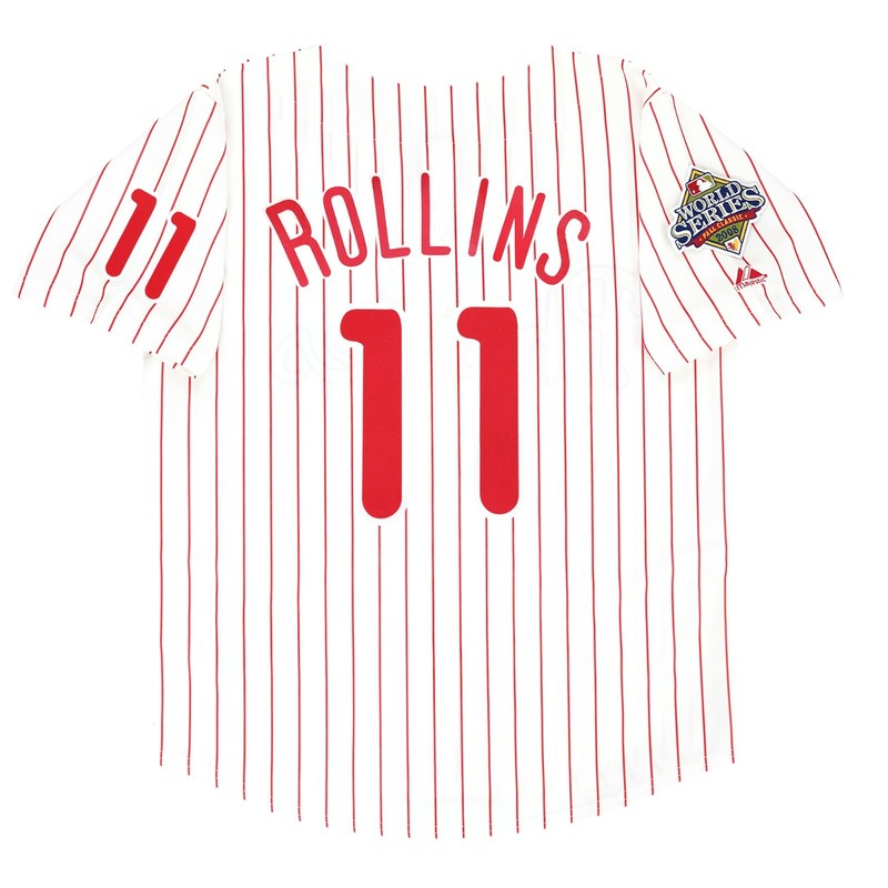 Philadelphia Phillies Jimmy Rollins World Series MLB jersey front view