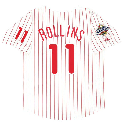 Philadelphia Phillies Jimmy Rollins World Series MLB jersey front view