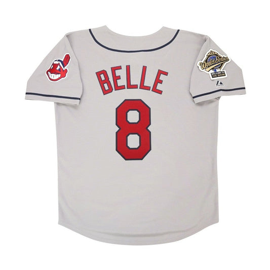 Cleveland Indians Albert Belle World Series M MLB jersey front view