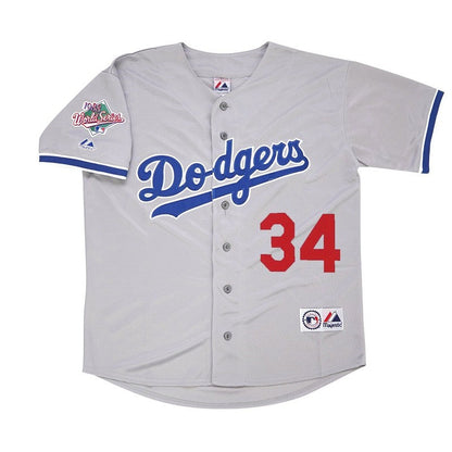 Los Angeles Dodgers Fernando Valenzuela World Series MLB jersey front view