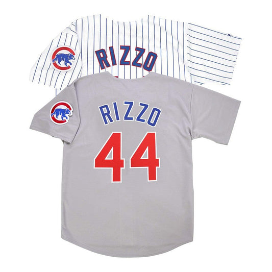 Chicago Cubs Anthony Rizzo W Patch MLB jersey front view