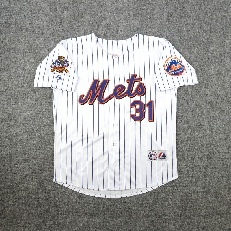 New York Mets Mike Piazza 40th Anniversary MLB jersey front view