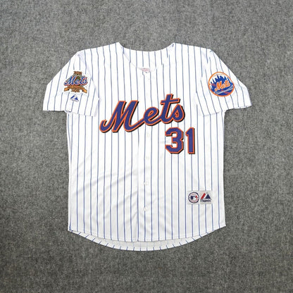 New York Mets Mike Piazza 40th Anniversary MLB jersey front view