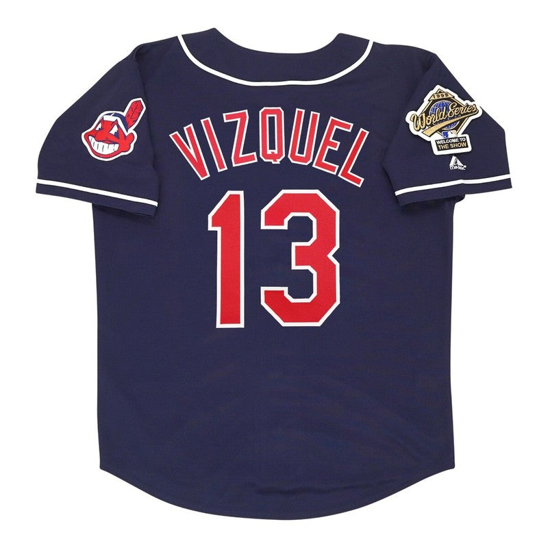 Cleveland Indians Omar Vizquel Alt World Series MLB jersey front view