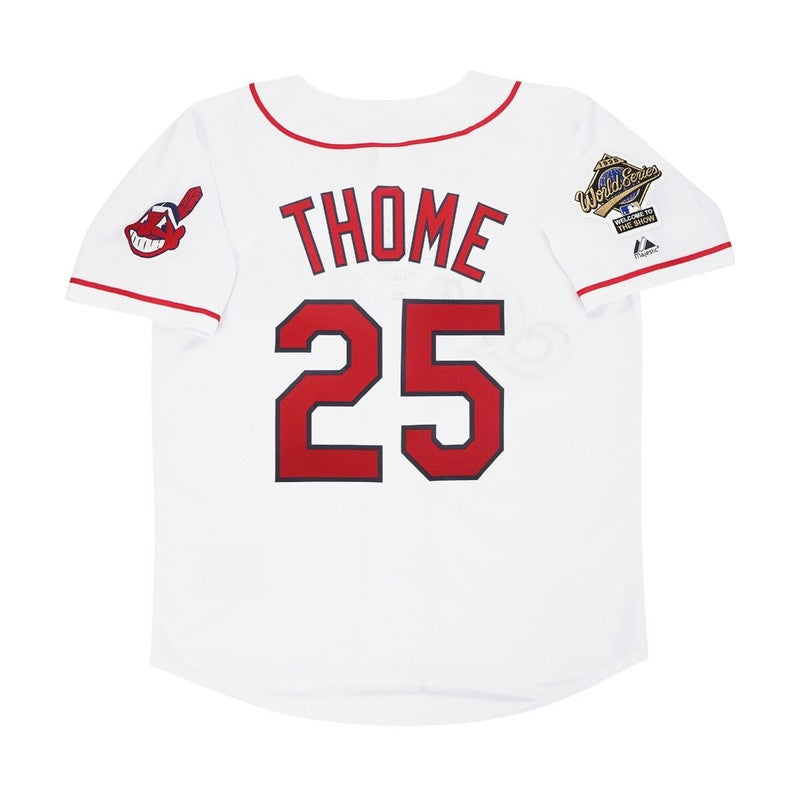 Cleveland Indians Jim Thome World Series MLB jersey front view