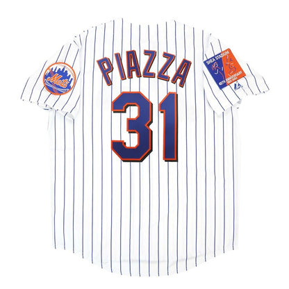New York Mets Mike Piazza Shea 40th Patch MLB jersey front view