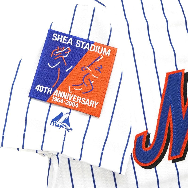 New York Mets Mike Piazza Shea 40th Patch MLB jersey front view