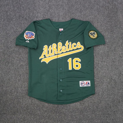 Oakland Athletics Jason Giambi W Jackie 50th MLB jersey front view