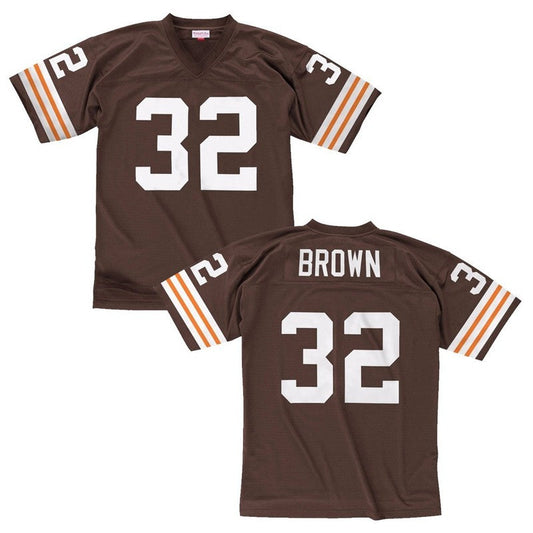Jim Brown 1963 Clveland Browns Home Brown Legacy Jersey jersey front view