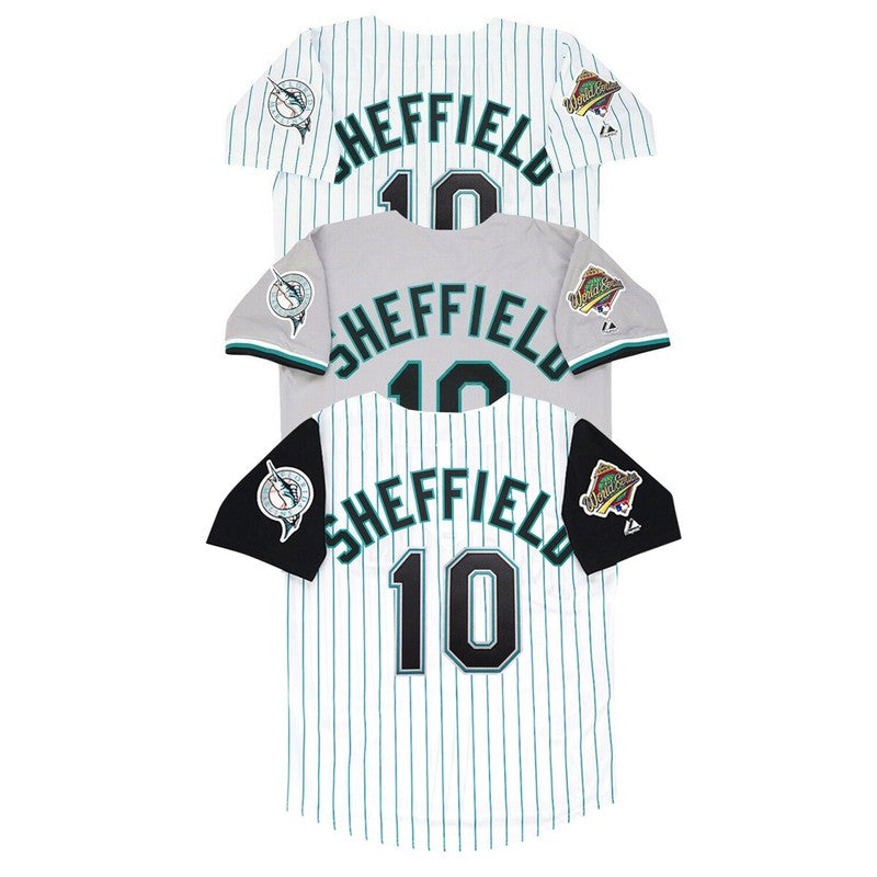 Florida Marlins Gary Sheffield Alt World Series MLB jersey front view