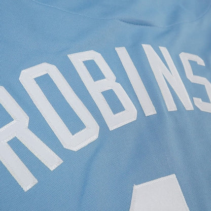 Jackie Robinson Brooklyn Dodgers Cooperstown Blue Away Throwback Jersey jersey front view