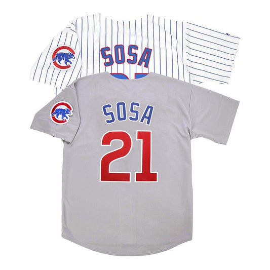 Chicago Cubs Sammy Sosa W Patch MLB jersey front view