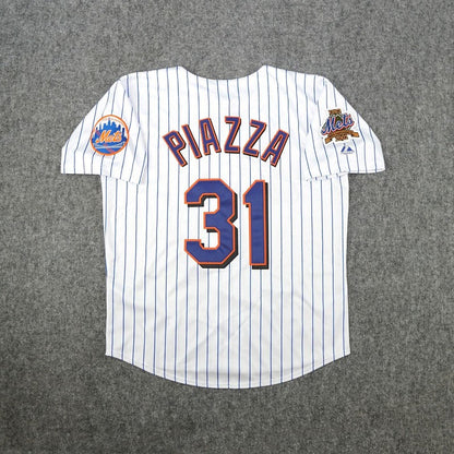 New York Mets Mike Piazza 40th Anniversary MLB jersey front view