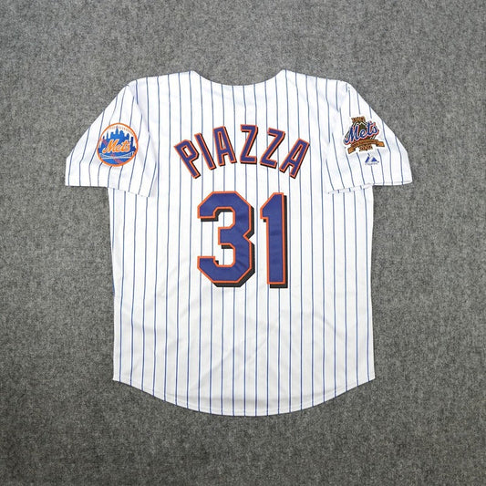 MP 2002 NYM 40th Anniversary Home White Jersey