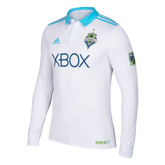 Seattler Sounders Fc White On Field Long Sleeve Jersey jersey front view
