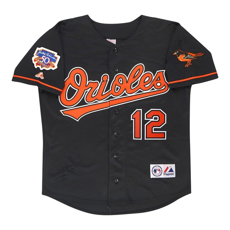 Baltimore Orioles Roberto Alomar Alt W Jackie MLB jersey front view