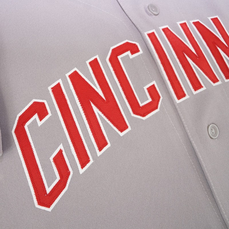 Cincinnati Reds Cooperstown W 100th Patch MLB jersey front view