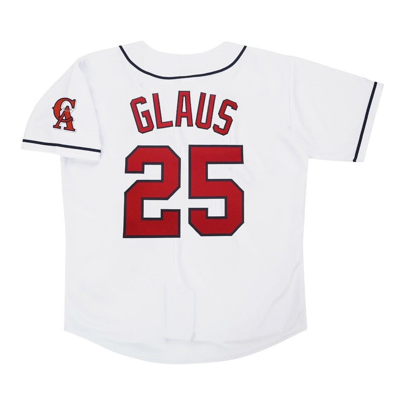 Troy Glaus California Angels Home White Throwback Jersey W Team Patch jersey front view