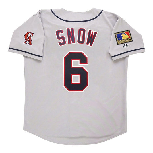 Jt Snow 1994 California Angels Grey Road Jersey W 125Th Patch jersey front view