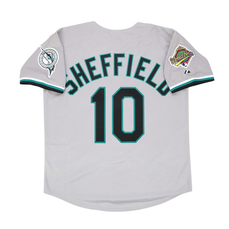Florida Marlins Gary Sheffield Alt World Series MLB jersey front view