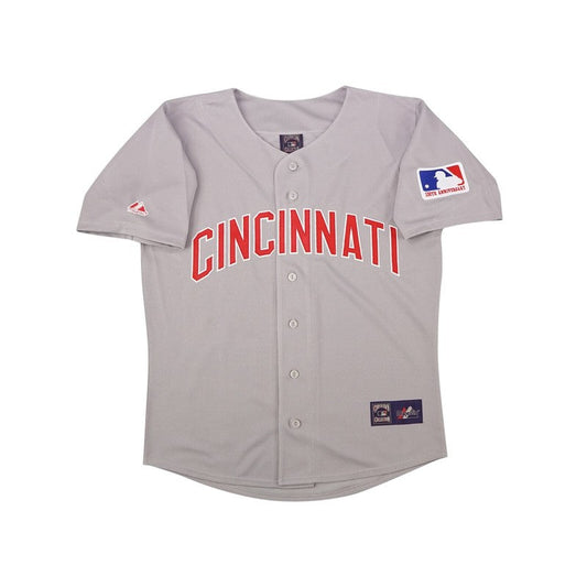 Cincinnati Reds Cooperstown W 100th Patch MLB jersey front view