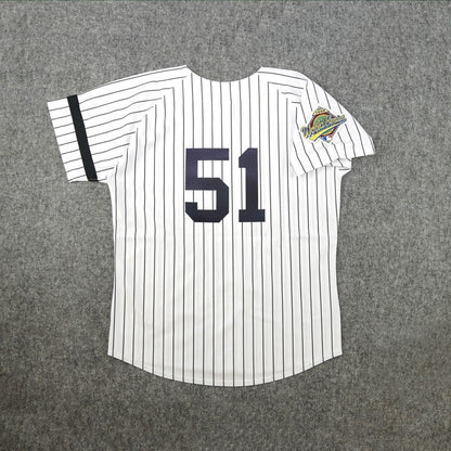 New York Yankees Bernie Williams World Series Cooperstown MLB jersey front view