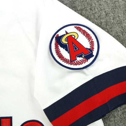 Jim Edmonds California Angels Cooperstown Home White Throwback Jersey jersey front view