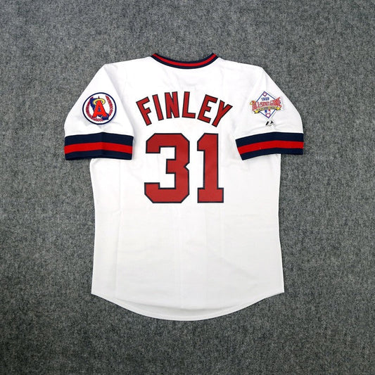 Chuck Finley California Angels 1989 All Star Cooperstown Home Jersey jersey front view