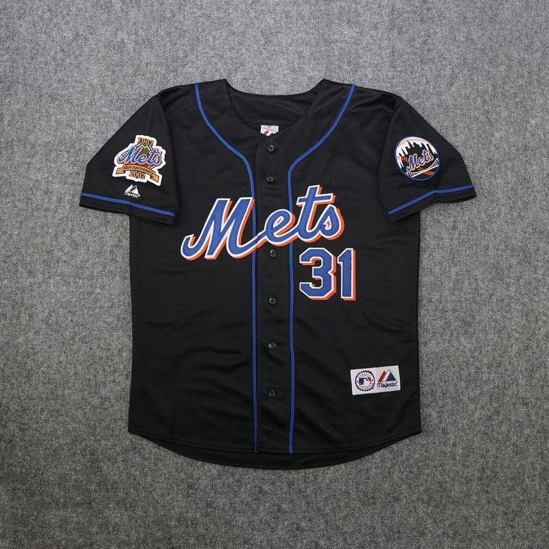New York Mets Mike Piazza 40th Anniversary MLB jersey front view