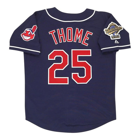 Cleveland Indians Jim Thome Alt World Series MLB jersey front view