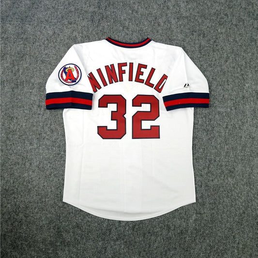 Dave Winfield California Angels Cooperstown Home White Throwback Jersey jersey front view