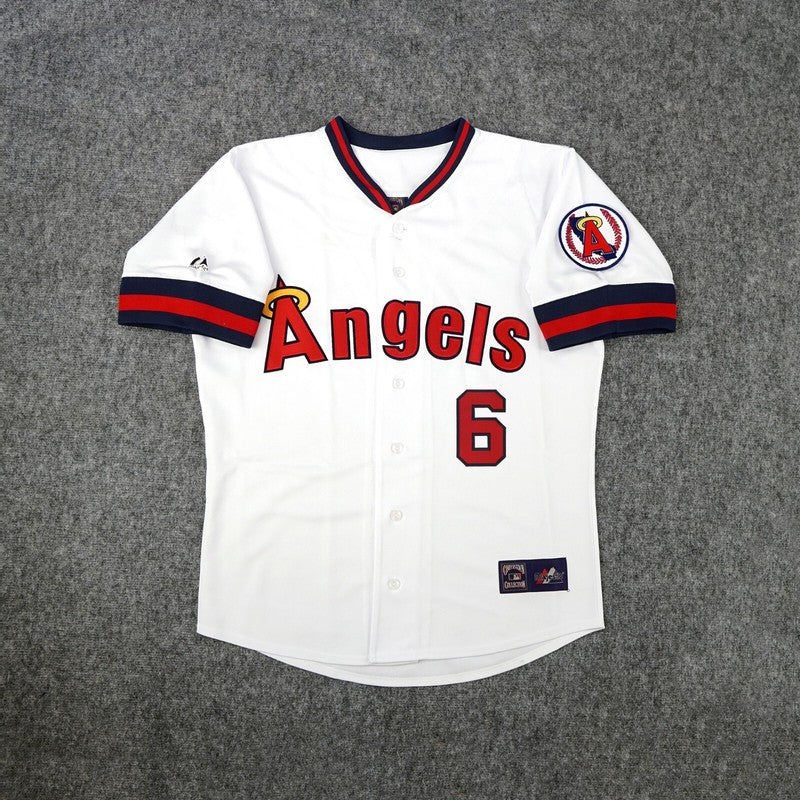 J T Snow California Angels Cooperstown Home White Throwback Jersey jersey front view