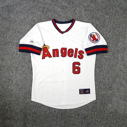 J T Snow California Angels Cooperstown Home White Throwback Jersey jersey front view