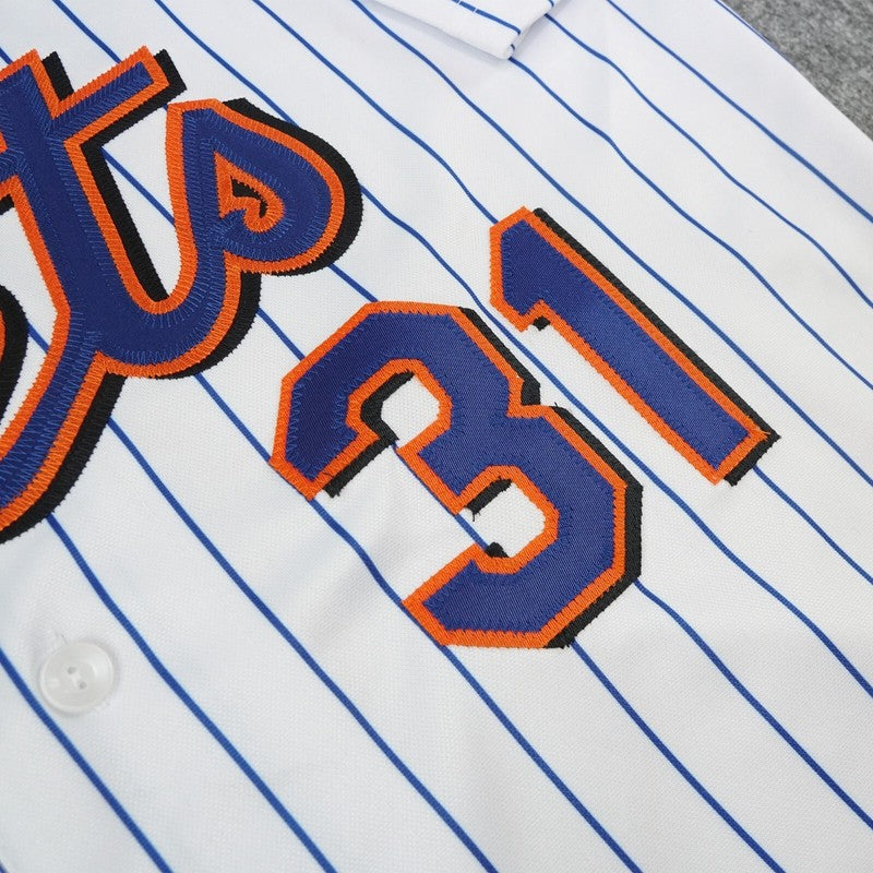 New York Mets Mike Piazza 40th Anniversary MLB jersey front view