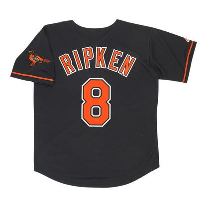 Baltimore Orioles Cal Ripken Jr W Patch MLB jersey front view