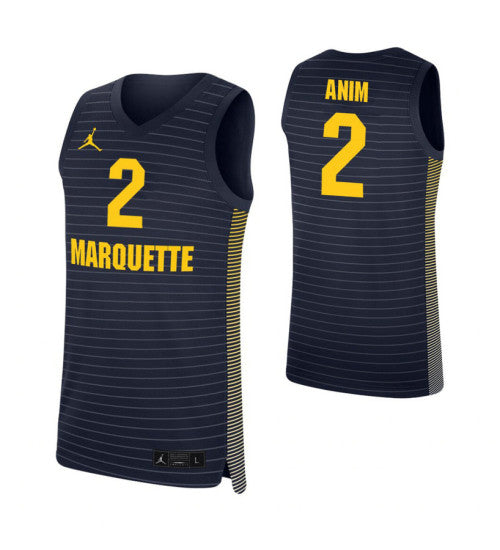 Marquette Golden Eagles 2 Sacar Anim Navy College Basketball Jersey stitched retro jersey
