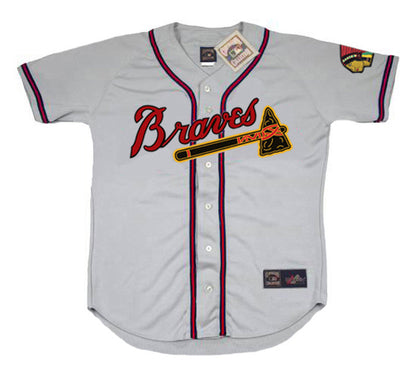 Johnny Sain Boston Braves 1950 Away Throwback Baseball Jersey jersey front view
