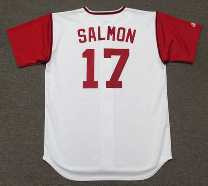 Cleveland Indians Chico Salmon Cooperstown MLB jersey front view