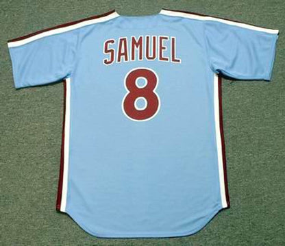 Philadelphia Phillies Juan Samuel Cooperstown MLB jersey front view