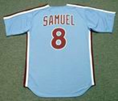 Philadelphia Phillies Juan Samuel Cooperstown MLB jersey front view