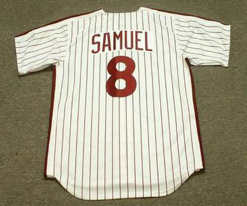 Philadelphia Phillies Juan Samuel Cooperstown MLB jersey front view
