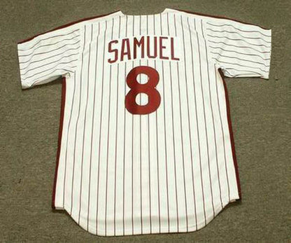 Philadelphia Phillies Juan Samuel Cooperstown MLB jersey front view