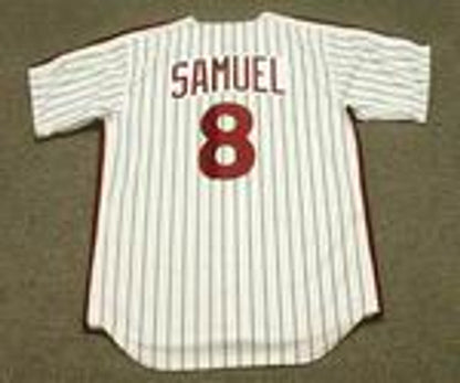 Philadelphia Phillies Juan Samuel Cooperstown MLB jersey front view