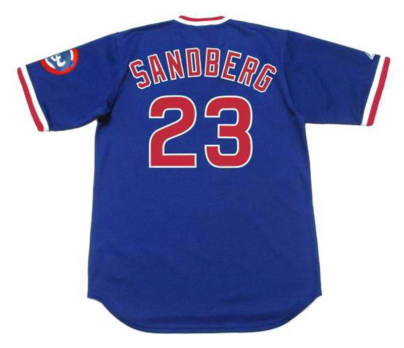 Chicago Cubs Ryne Sandberg Cooperstown MLB jersey front view