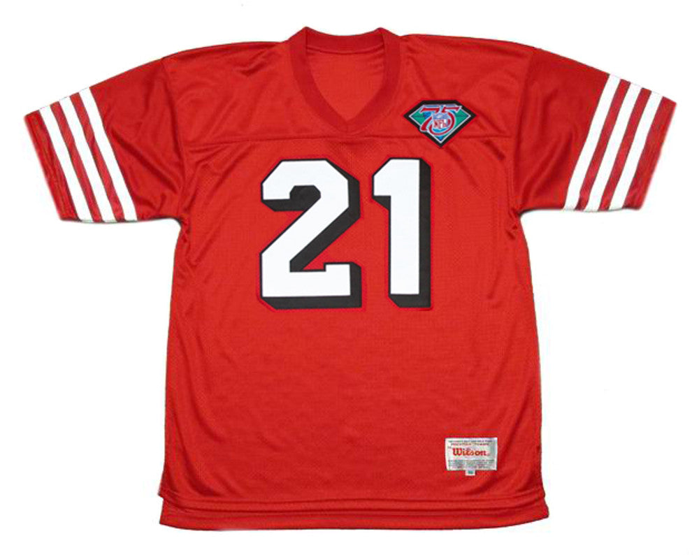 San Francisco 49ers Deion Sanders NFL jersey front view