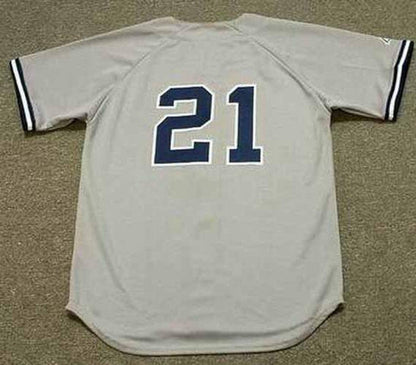 DS NYY 1990 Away Throwback Baseball Stitched Jersey, Vintage Baseball Jersey, Retro Sewn Jersey