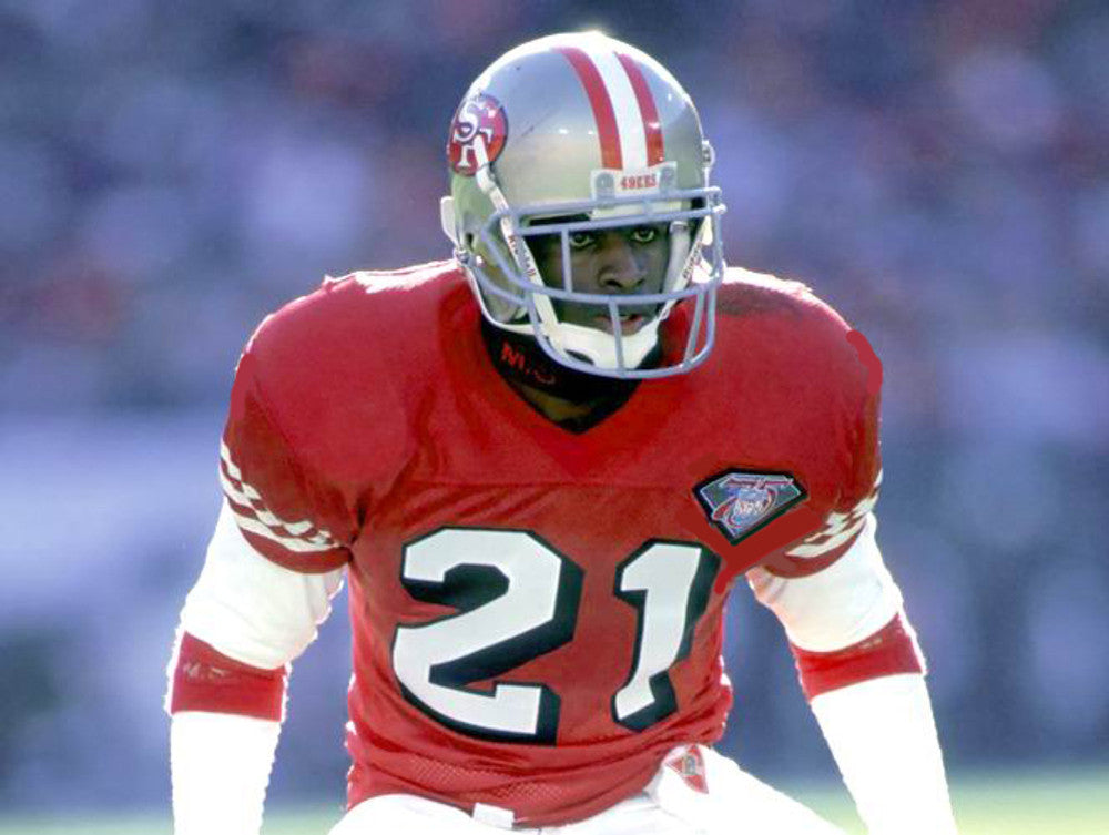 San Francisco 49ers Deion Sanders NFL jersey front view