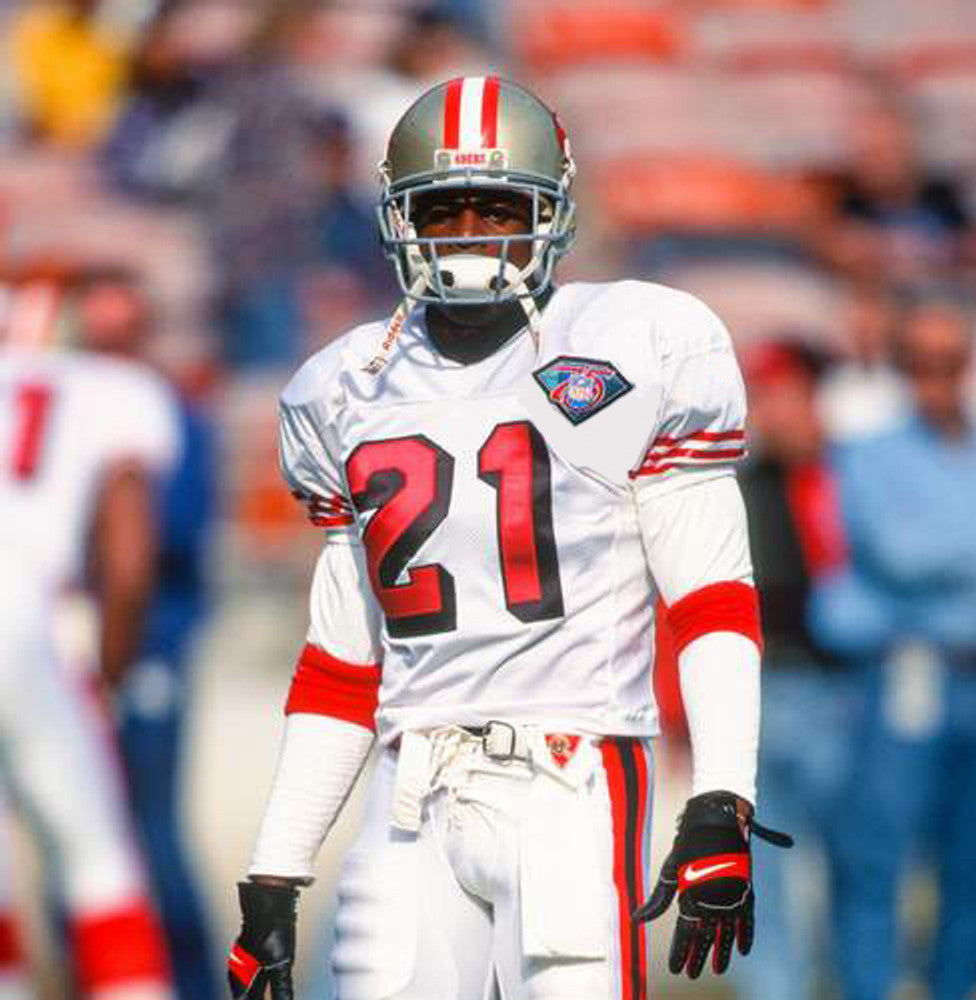 San Francisco 49ers Deion Sanders NFL jersey front view