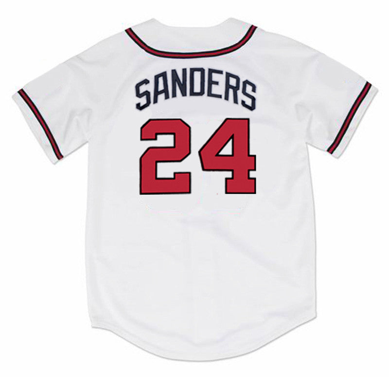 Atlanta Braves Deion Sanders MLB jersey front view