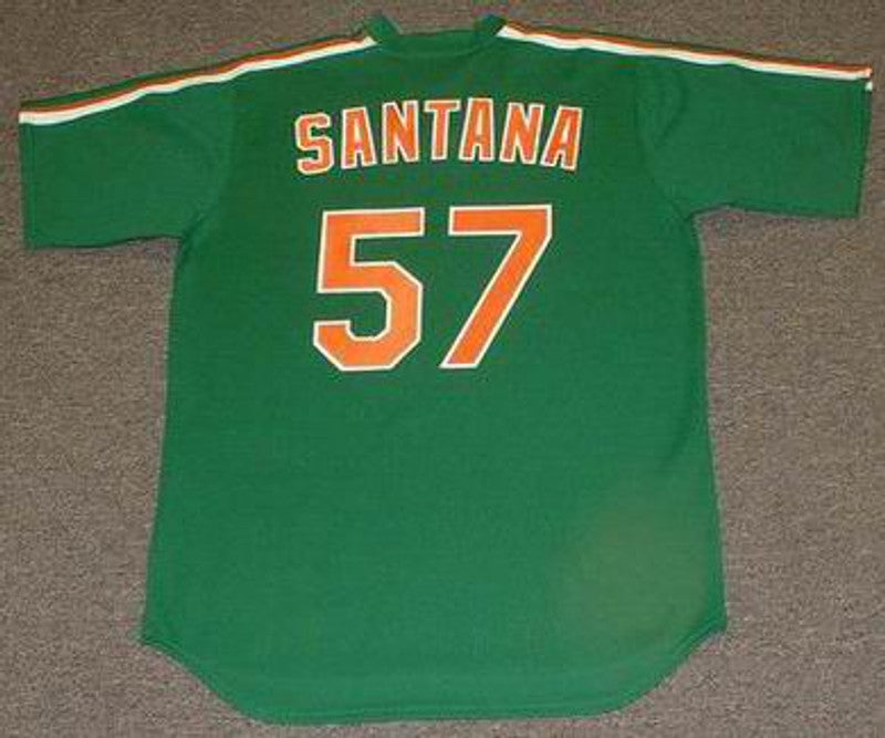 New York Mets Johan Santana 1980s Cooperstown St MLB jersey front view